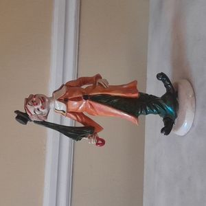 Vintage FONTANINI DEPOSE Italy Clown Figurine, 7.5” tall polymer resin